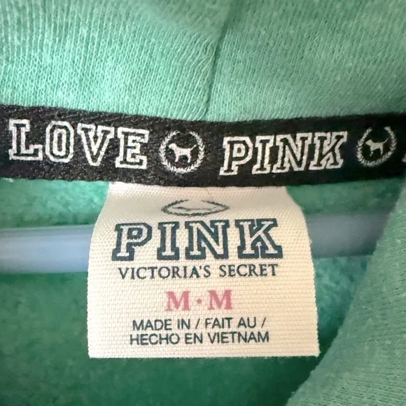 PINK Victoria's Secret Green Hoodie Sweater - Picture 4 of 5